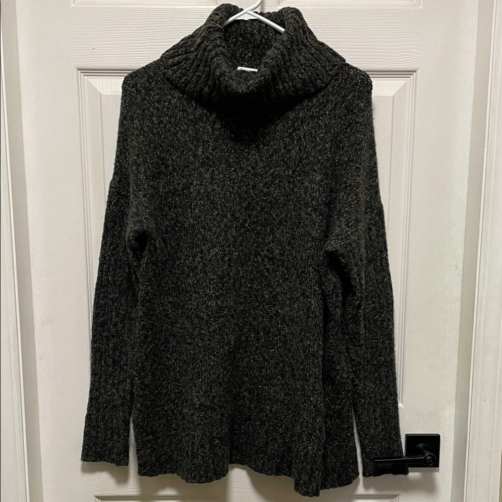 Backdrop | Oversized | Chunky | Cowl/Turtleneck | Black/Brown | Sweater | Size S